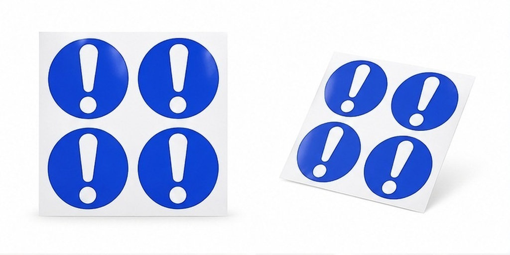Heavy Equipment Sign - 4Pcs PVC Warning Stickers Heavy Duty