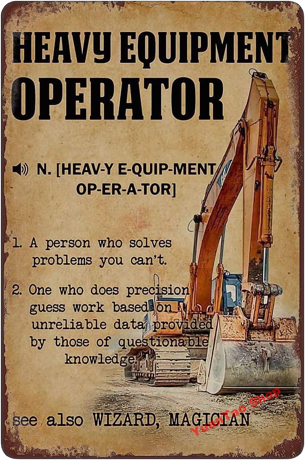 Excavator Heavy Equipment Oper - Heavy Equipment Sign ulasan dan harga