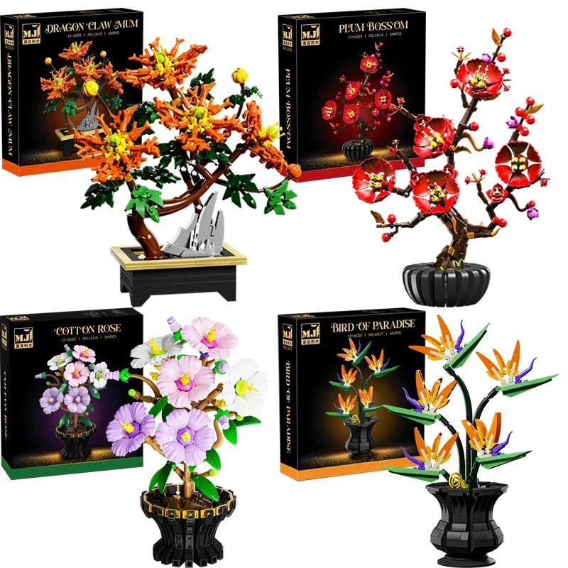 Creative Hibiscus Plum Blossom - Heavy Equipment Lego ulasan dan harga