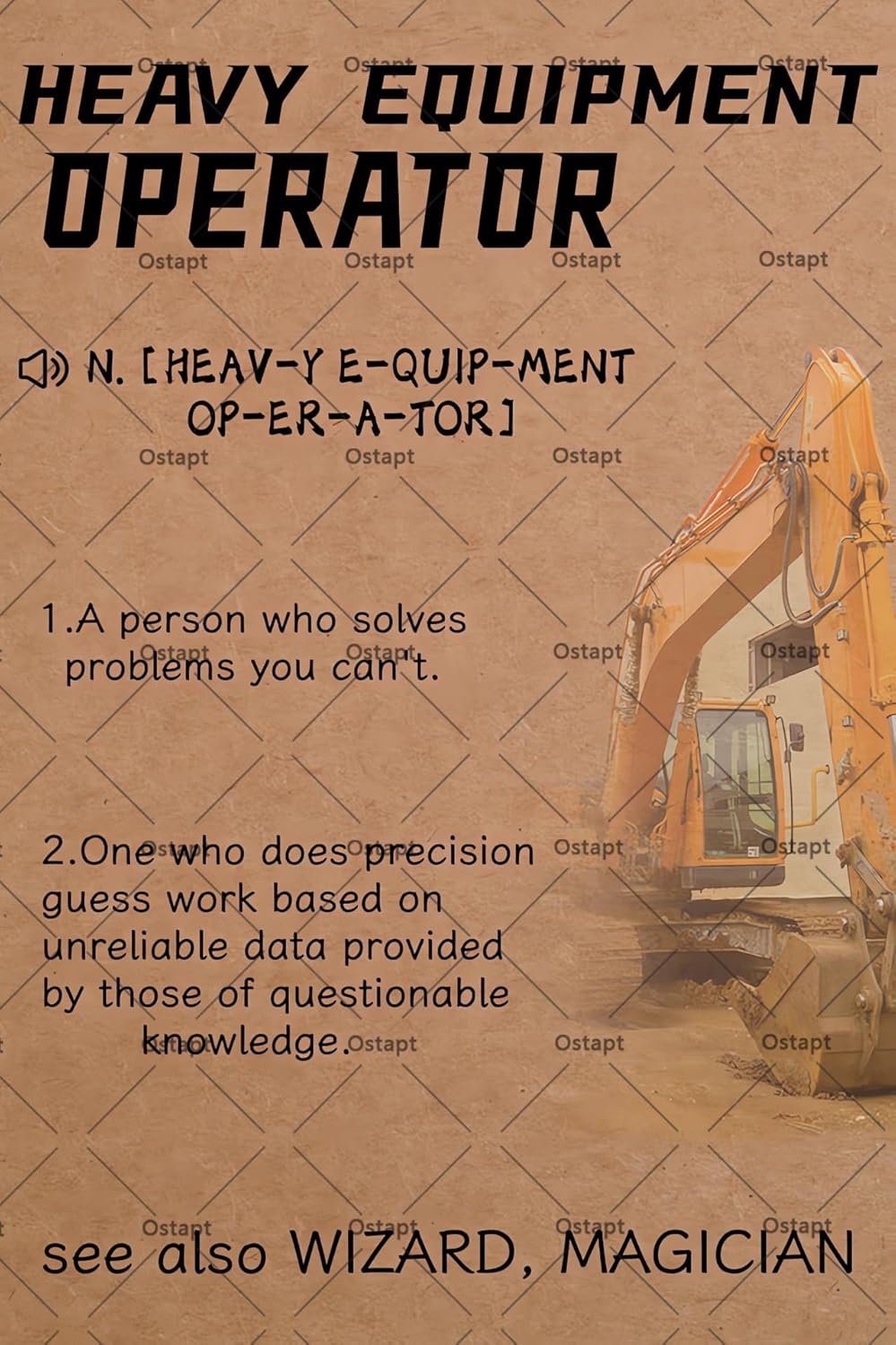 Excavator Heavy Equipment Oper - Heavy Equipment Sign ulasan dan harga
